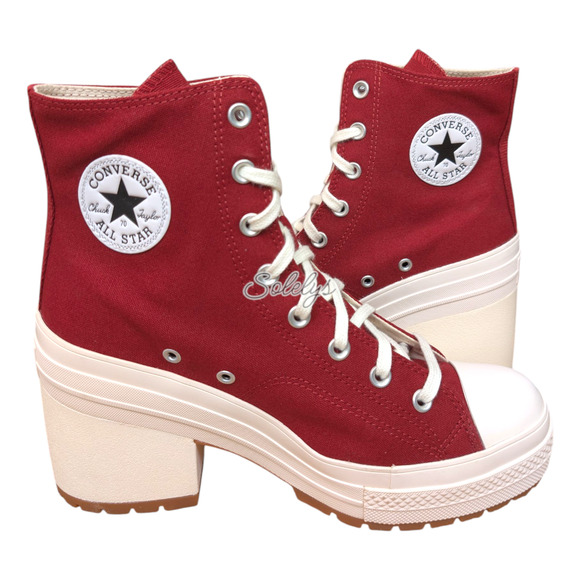 Converse Chuck 70 De Luxe Heel Platform Park Red Sneaker Boot Womens 11 NEW - Picture 10 of 11